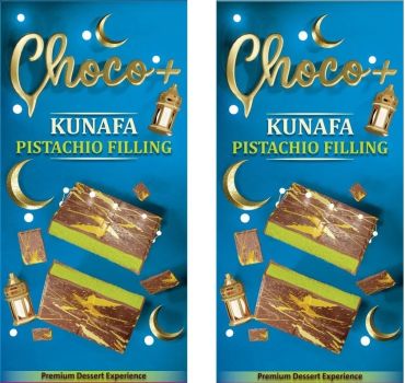 Choco+ Ramadan Pistachio Kunafa Milk Dubai Chocolate Bar, 200 G (Pack Of 2)